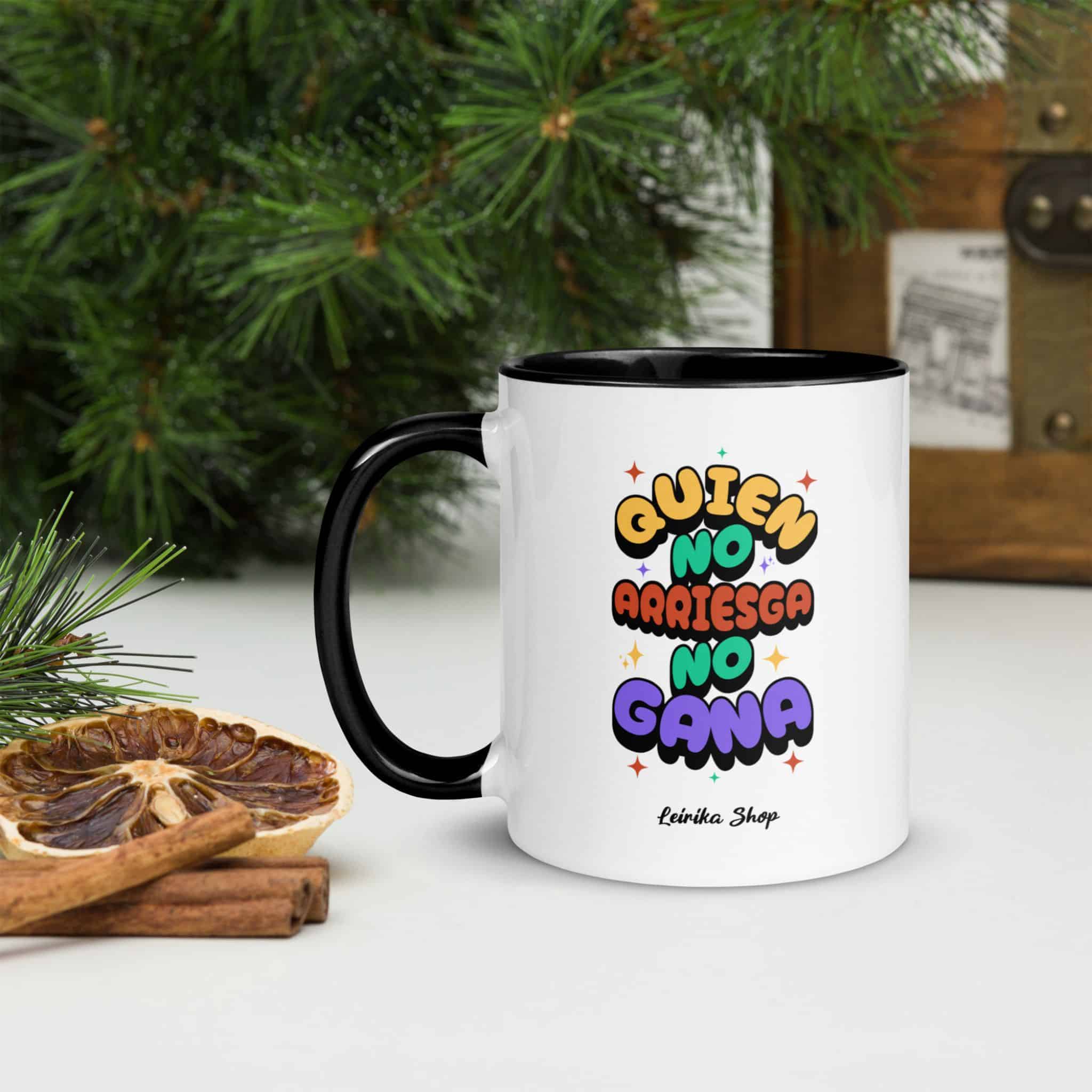 Taza Quien no arriesga no gana