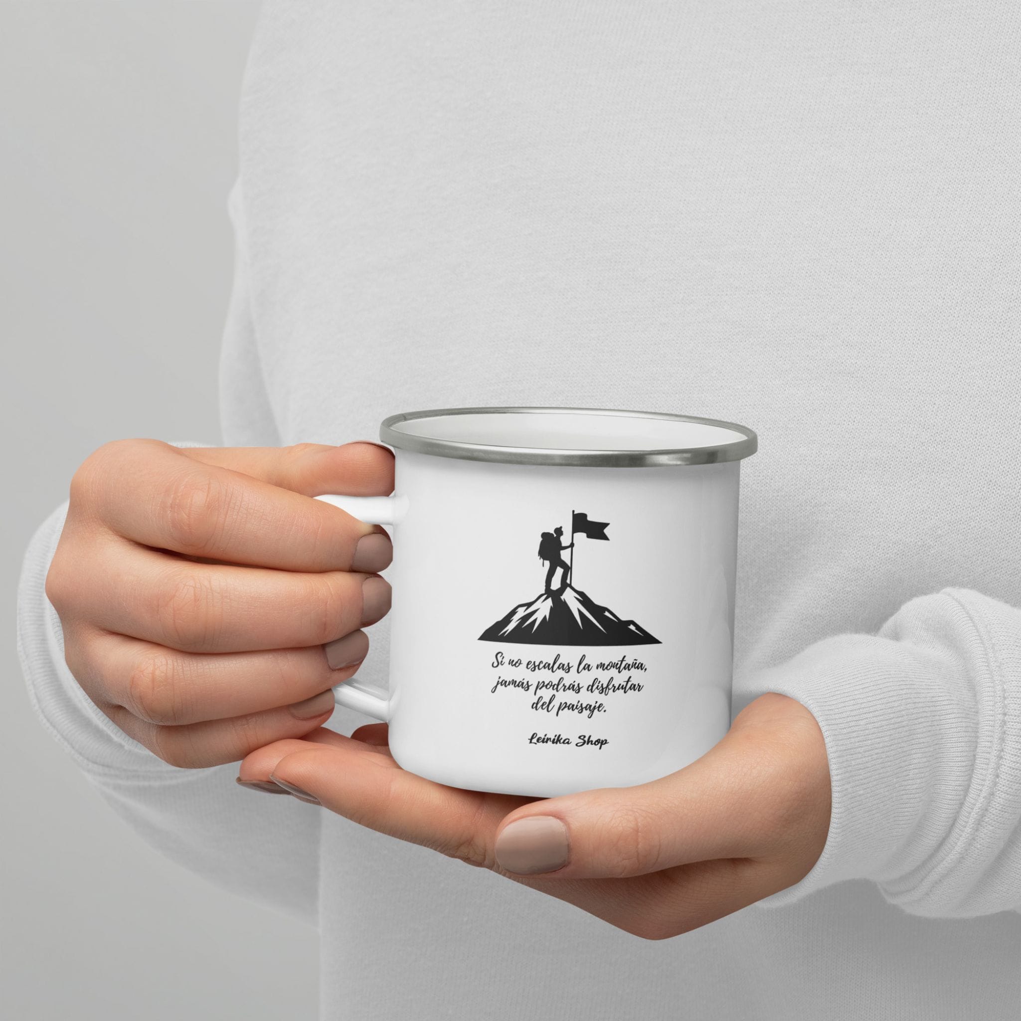 Taza "Si no escalas la montaña, jamás podrás disfrutar del paisaje"